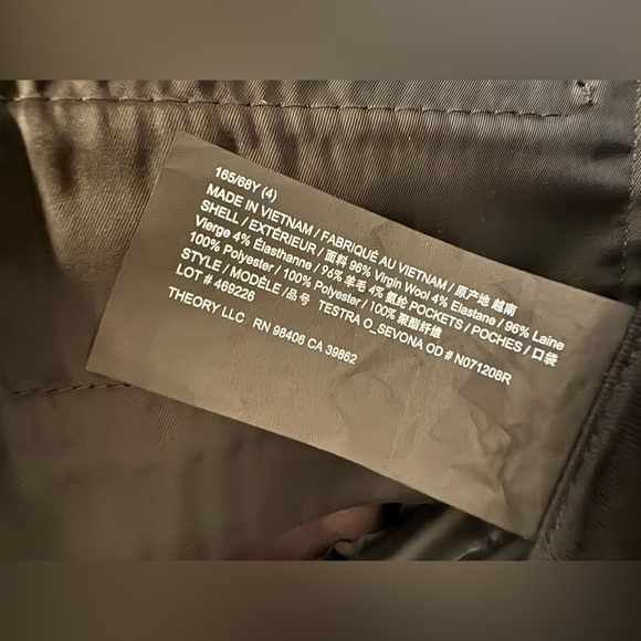 🤎 Theory chocolate brown wool slacks pants size 4 🤎 - Picture 4 of 4